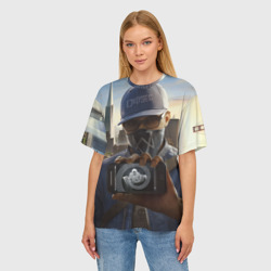 Женская футболка oversize 3D Watch Dogs - фото 2