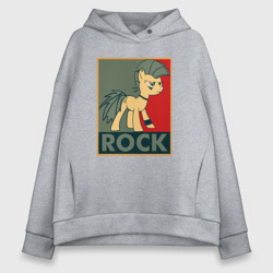 Женское худи Oversize хлопок Rock