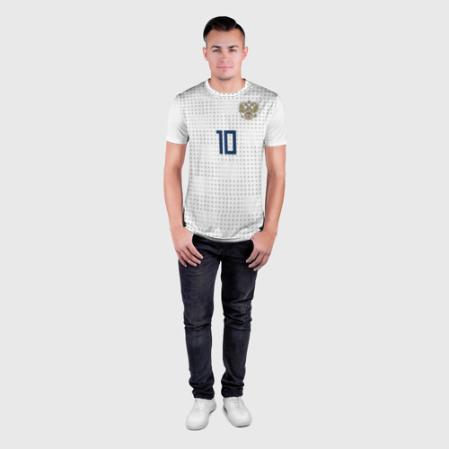 Мужская футболка 3D Slim Dzagoev away WC 2018, цвет 3D печать - фото 4