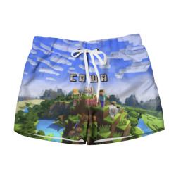 Женские шорты 3D Саша - Minecraft