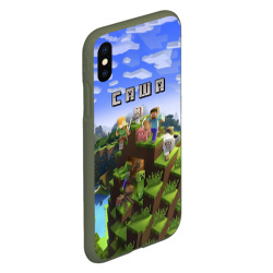 Чехол для iPhone XS Max матовый Саша - Minecraft - фото 2