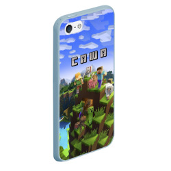 Чехол для iPhone 5/5S матовый Саша - Minecraft - фото 2
