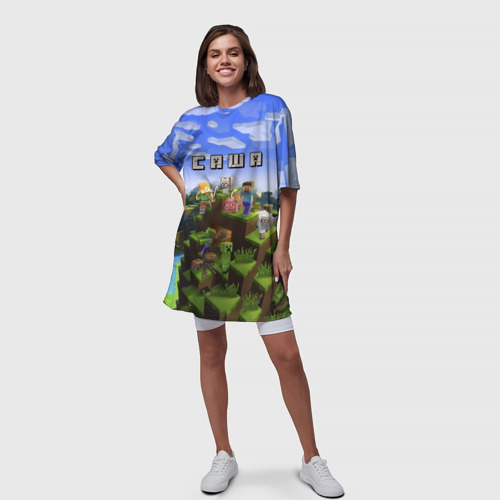 Платье-футболка 3D Саша - Minecraft, цвет 3D печать - фото 5