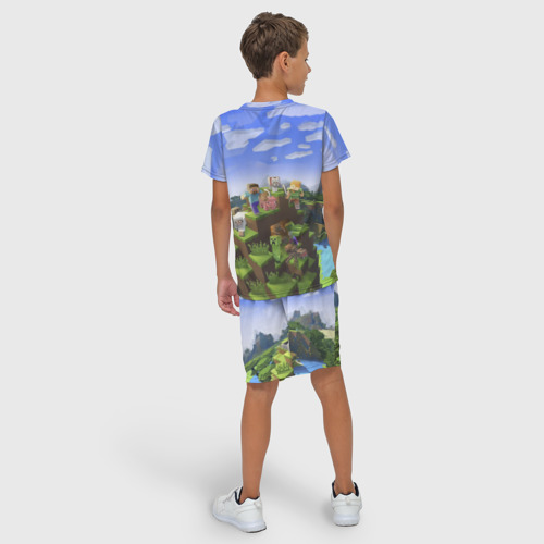 Детский костюм с шортами 3D Саша - Minecraft, цвет 3D печать - фото 4
