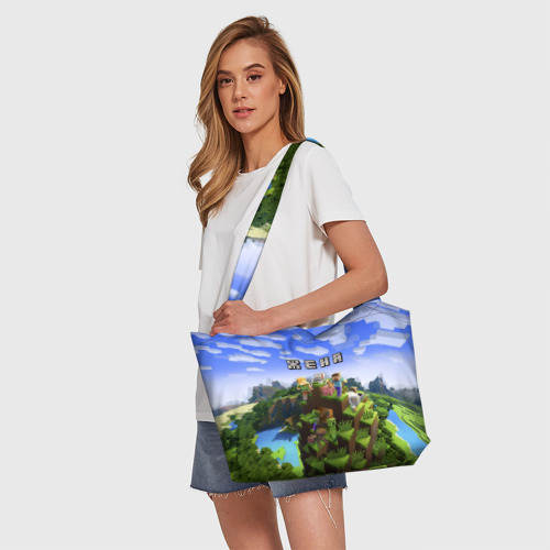Пляжная сумка 3D Женя - Minecraft - фото 5