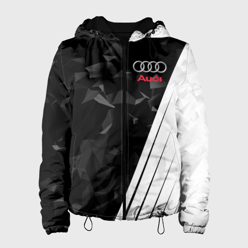Женская куртка 3D Audi sport, цвет черный