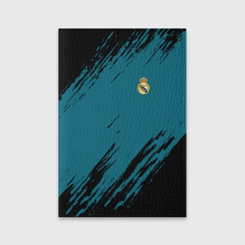 Обложка для паспорта матовая кожа Real Madrid 2018 Original, цвет голубой