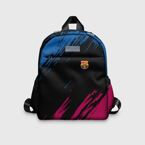 Детский рюкзак 3D с принтом FC BARCELONA (BARCA) | ФК БАРСЕЛОНА, вид спереди #2