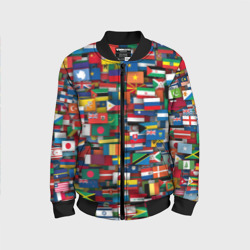 Детский бомбер 3D Флаги всех стран