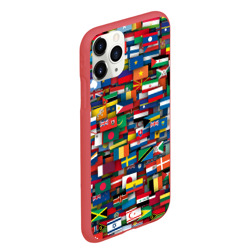 Чехол для iPhone 11 Pro Max матовый Флаги всех стран - фото 2