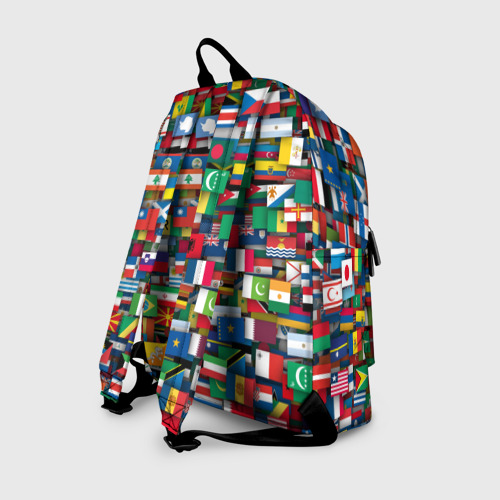 Рюкзак 3D с принтом Флаги всех стран, вид сзади #1