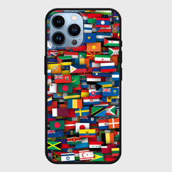Чехол для iPhone 14 Pro Max Флаги всех стран