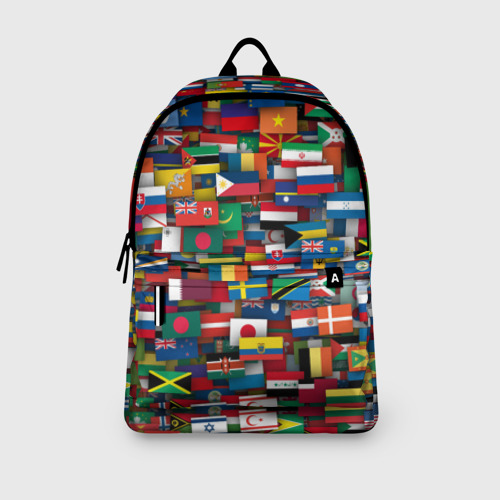 Рюкзак 3D с принтом Флаги всех стран, вид сбоку #3