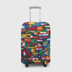 Чехол для чемодана 3D Флаги всех стран