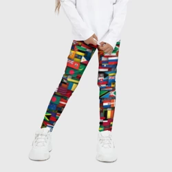 Детские леггинсы 3D Флаги всех стран - фото 2