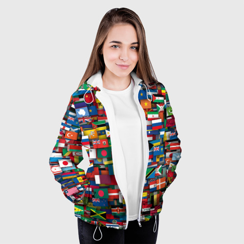 Женская куртка 3D Флаги всех стран - фото 4