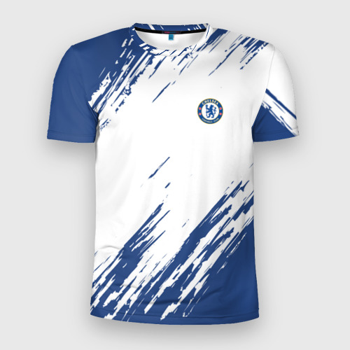 Мужская футболка 3D Slim Chelsea uniform форма Челси, цвет 3D печать