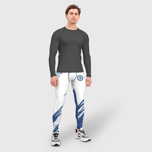 Мужские тайтсы 3D Chelsea uniform форма Челси, цвет 3D печать - фото 5