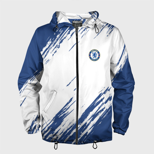Мужская ветровка 3D Chelsea uniform форма Челси, цвет черный