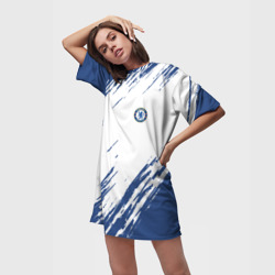 Платье-футболка 3D Chelsea uniform форма Челси - фото 2