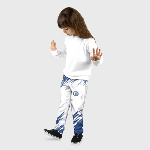 Детские брюки 3D Chelsea uniform форма Челси, цвет 3D печать - фото 3