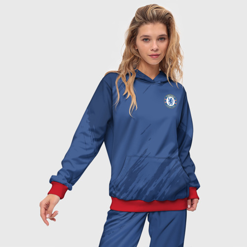 Женский костюм с толстовкой 3D Chelsea Uniform, цвет красный - фото 3