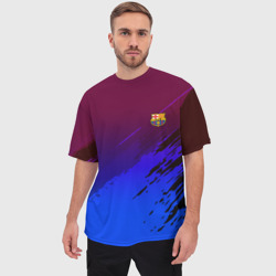 Мужская футболка oversize 3D FC Barcelona sport - фото 2