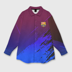 Женская рубашка oversize 3D FC Barcelona sport