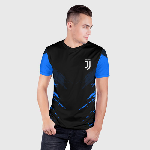 Мужская футболка 3D Slim Juventus 2018 sport, цвет 3D печать - фото 3