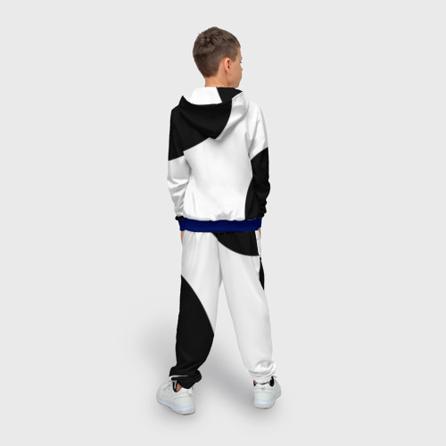 Детский 3D костюм с принтом Россия Black&White, вид сзади #2