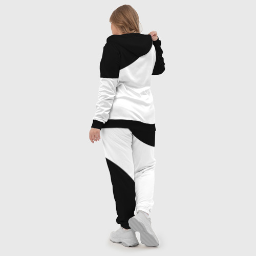 Женский костюм 3D с принтом Россия Black&White, вид сзади #2
