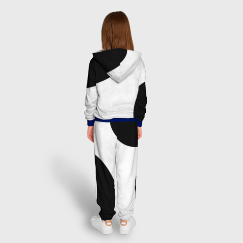 Детский 3D костюм с принтом Россия Black&White, вид сзади #2