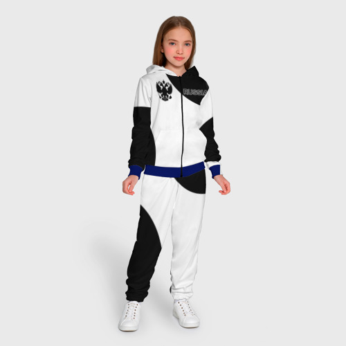 Детский 3D костюм с принтом Россия Black&White, вид сбоку #3