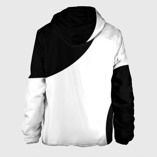 Мужская куртка 3D с принтом Россия Black&White, вид сзади #1