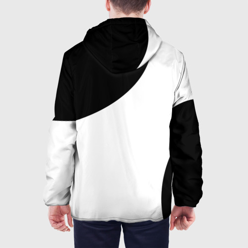 Мужская куртка 3D с принтом Россия Black&White, вид сзади #2