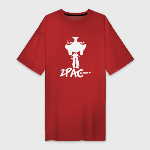 Платье-футболка хлопок 2Pac – All Eyez On Me, цвет красный