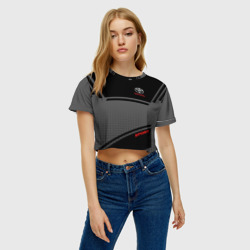 Женская футболка Crop-top 3D Toyota Тойота - фото 2