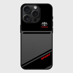 Чехол силиконовый для Apple iPhone 15 Pro матовый Toyota Тойота