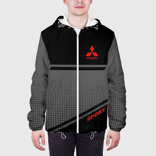 Мужская куртка 3D Mitsubishi sport, цвет 3D печать - фото 4