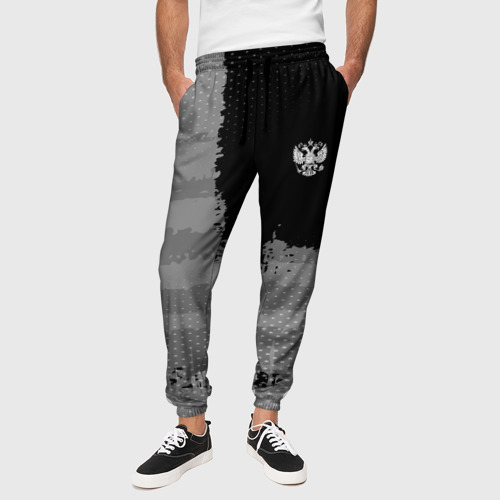 Мужские брюки 3D Russia Sport collection Gray, цвет 3D печать - фото 4