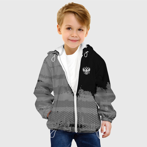 Детская куртка 3D Russia Sport collection Gray, цвет белый - фото 3