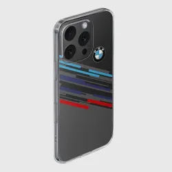 Чехол для iPhone 16 Pro Max силиконовый с защитой камеры BMW brand color - фото 2