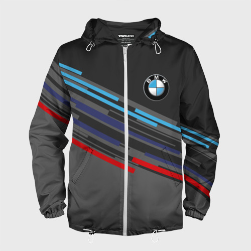 Мужская ветровка 3D BMW brand color, цвет белый