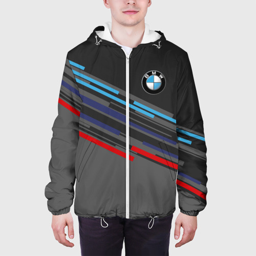 Мужская куртка 3D BMW brand color, цвет 3D печать - фото 4