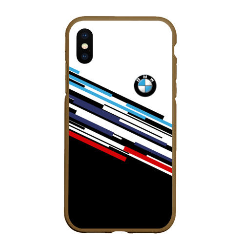 Чехол для iPhone XS Max матовый BMW brand color БМВ, цвет коричневый