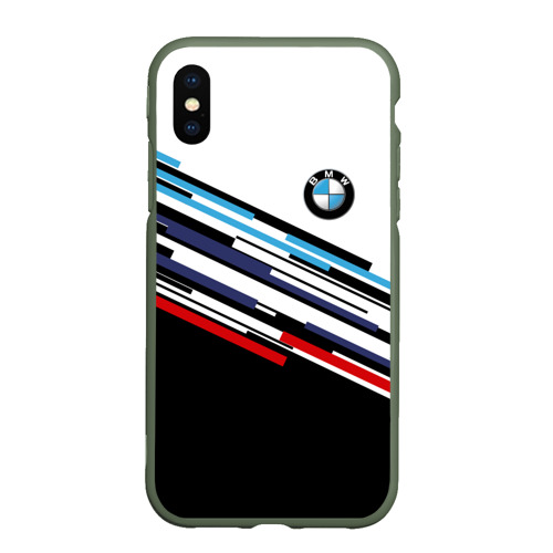 Чехол для iPhone XS Max матовый BMW brand color БМВ, цвет темно-зеленый