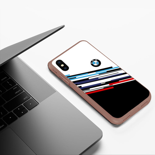 Чехол для iPhone XS Max матовый BMW brand color БМВ, цвет коричневый - фото 5