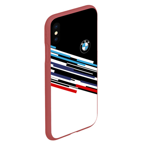 Чехол для iPhone XS Max матовый BMW brand color БМВ, цвет красный - фото 3