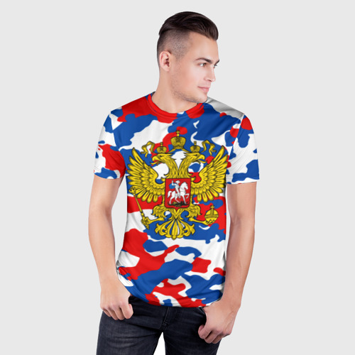 Мужская футболка 3D Slim Russia Camouflage - фото 3