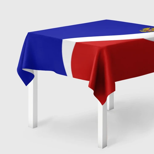 Скатерть 3D Герб РФ Триколор